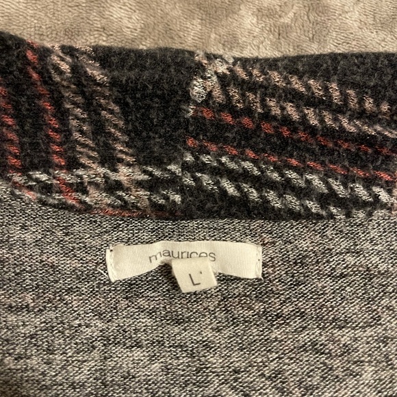 Maurices Plaid Button Cardigan - Picture 3 of 3